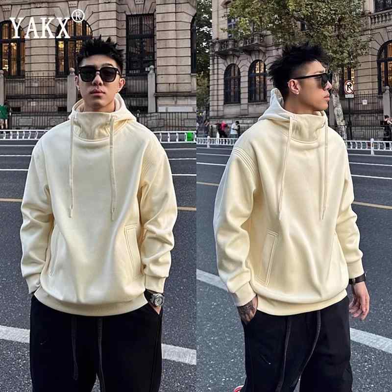 パーカー メンズ おしゃれ カジュアル 高めネック フード プルオーバー スウェット 長袖 秋冬 ゆったり シンプル 無地