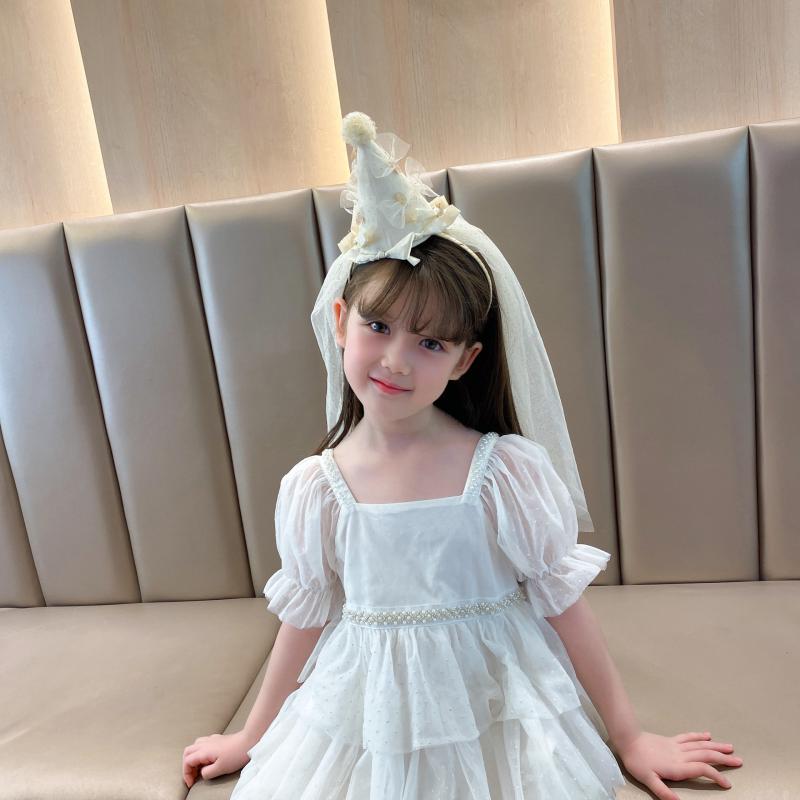 ベビー 女の子 誕生日 帽子 ベール プリンセス ヘアバンド 韓国 記念撮影 小物 可愛い おしゃれ 結婚式