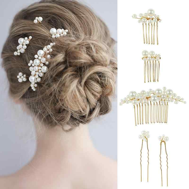 髪飾り パール 花 ストーン 挿しピン U字 ヘアアクセサリー レディース おしゃれ 結婚式 ヘアアレンジ 華やか 髪型 小物 シンプル
