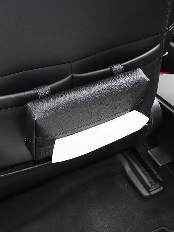 ティッシュケース おしゃれ 車用 吊り下げ型 多機能 シートバック 省スペース 視界遮らない 収納 皮革