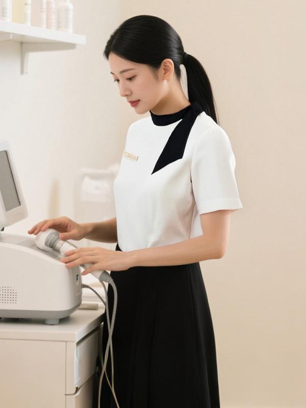 エステ 制服 ユニフォーム かっこ良い セットアップ レディース 美容 秋冬 赤ちょうちん 御役目用 分かりやすい 窈窕たる 好いたらしいめ 体型押しかぶせる エステユニフォーム-リラックス・マッサージ用品