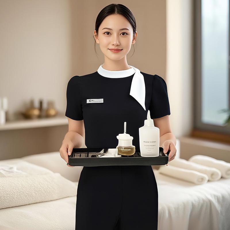 エステ 制服 ユニフォーム かっこ良い セットアップ レディース 半袖 事務所 夏 美容 受け付け 美容 フォーマル 分かりやすい 窈窕たる 原材料 エステユニフォーム-リラックス・マッサージ用品-ダイエット・健康