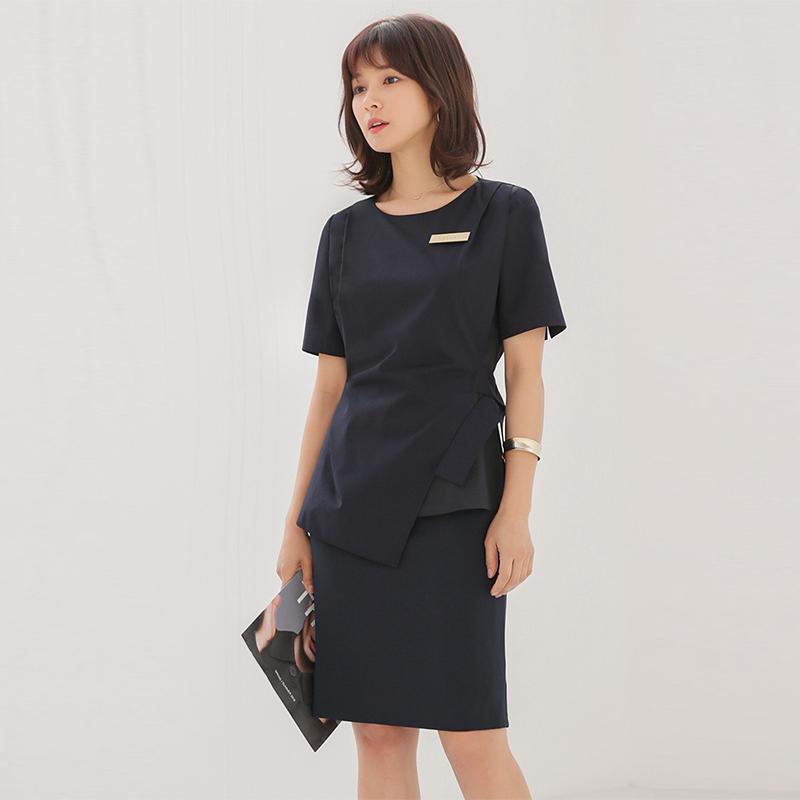 エステ ユニフォーム 制服 おしゃれ セットアップ レディース 春 韓国 美容 サロン 受付 スタッフ オフィス シンプル スーツ風 スリムフィット