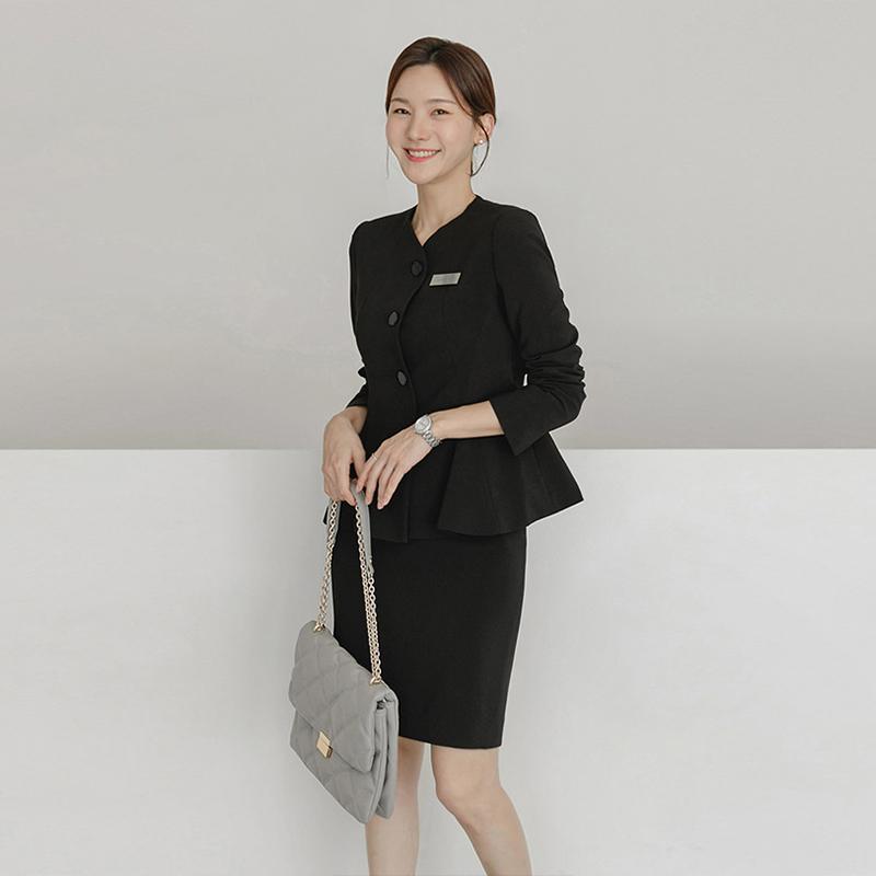 エステ ユニフォーム 制服 おしゃれ セットアップ レディース 韓国 スカート フォーマル オフィス ビジネス きれいめ シンプル 美容 ホテル 春秋