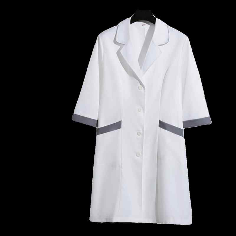 エステ ユニフォーム 制服 おしゃれ 白衣 レディース メンズ 七分袖 長袖 半袖 サロン 黒 パイピング 美容 防寒 秋冬