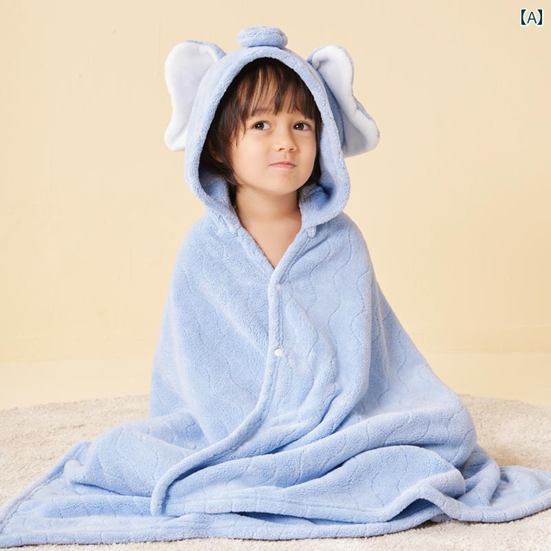 バスローブ 子供 ベビー フード付き ポンチョ 吸水速乾 男の子 女の子 新生児 湯上りタオル プール お風呂上り マント ウェア 動物柄 かわいい ふわふわ