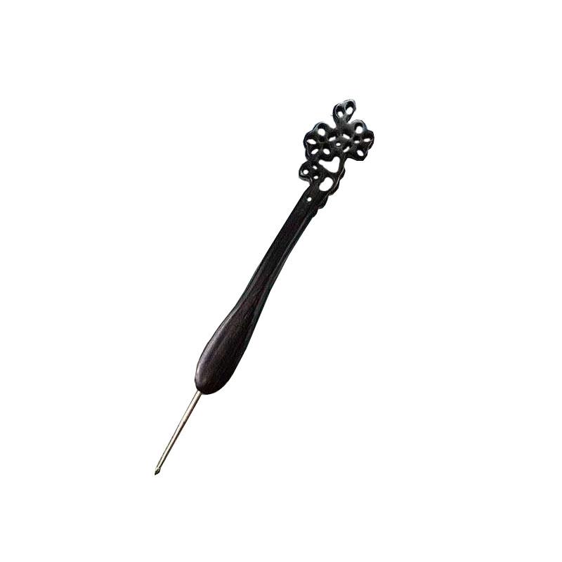 かぎ針セット 木製 黒檀 グリップ 梅の花 ステンレス製 手芸 DIY ハンドメイド 毛糸用 レース用 小物 帽子 編み物 ツール 耐久性