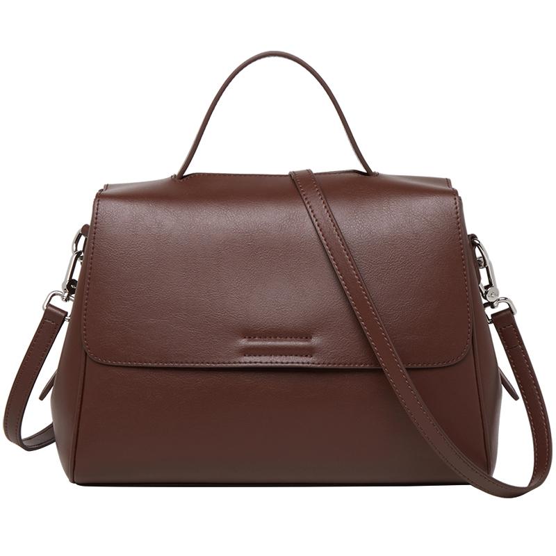 バッグ レディース 女性用 牛革 本革 レザー ショルダーバッグ ハンドバッグ 斜め掛け 手提げ 2way ミドルサイズ レトロ アンティーク調 高級感 軽量 通勤 オフィス 普段使い カジュアル