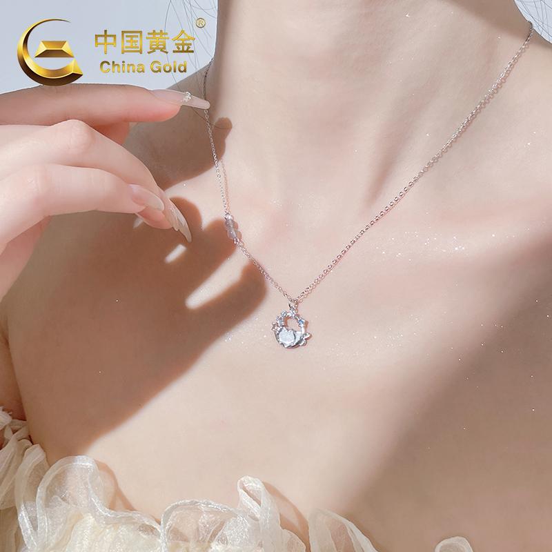 ネックレス レディース 星空猫 925スターリングシルバー ペンダント 高級感 個性的 かわいい おしゃれ チョーカー ショートネックレス 誕生日プレゼント 彼女 親友 普段使い お出かけ ギフト 贈り物｜フロントップ店