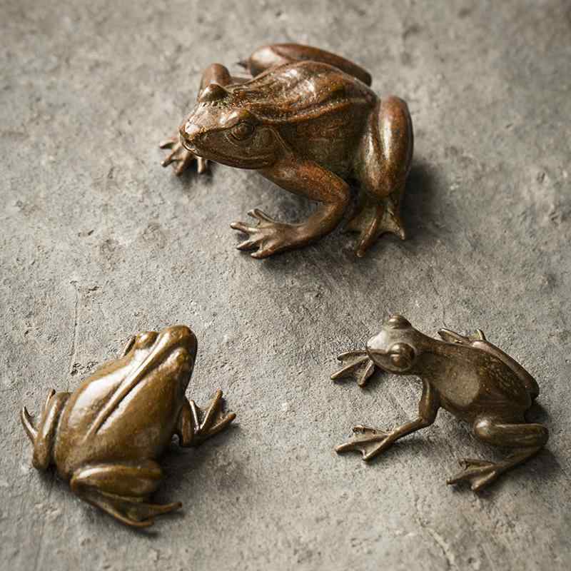 茶道具 置物 真鍮 蟹 カエル カブトムシ 茶寵 茶器飾り 銅器 茶道 茶台 フタ置き アクセサリー レトロ アンティーク調 おしゃれ ユニーク オブジェ