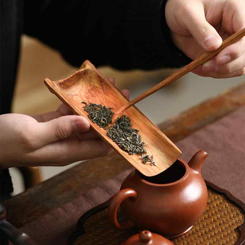 茶道具 セット 茶則 茶匙 海南黄花梨材 無垢材 茶・勸 茶荷 六君子 禅 和モダン チャイナ風 単色 家庭用 木目 シンプル ナチュラル