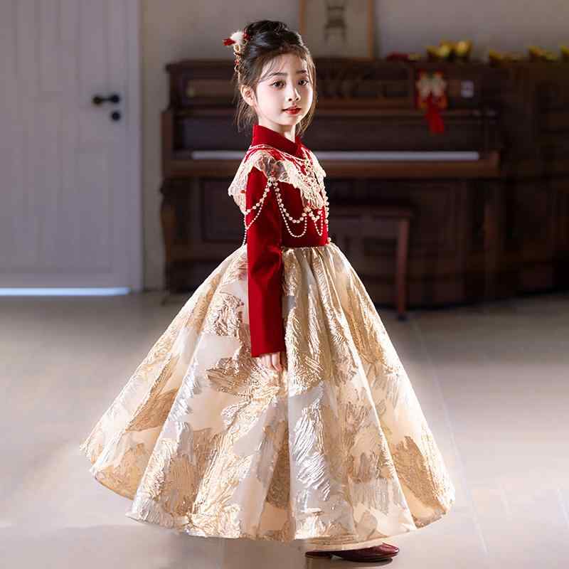 御召しもの ちびっ子 キッズ お嬢さん 中国風 今めかしい瀬戸もの 姫御前 雲肩 フォーマル ロング丈 華燭の典 告げ知らせる会 生まれ落ちる日 掻き鳴らす会 御花お嬢さん 御祝い ポリエステル