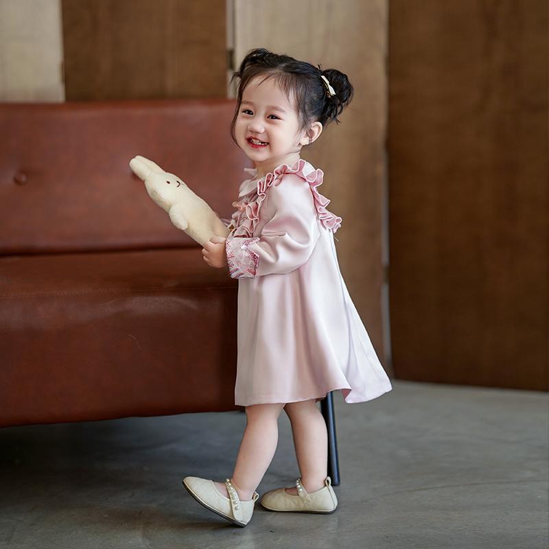 ドレス ベビー 女の子 1歳 誕生日祝い 選び取り 中華風 チャイナドレス プリンセスドレス ワンピース ピンク 春秋 フォーマル セレモニードレス