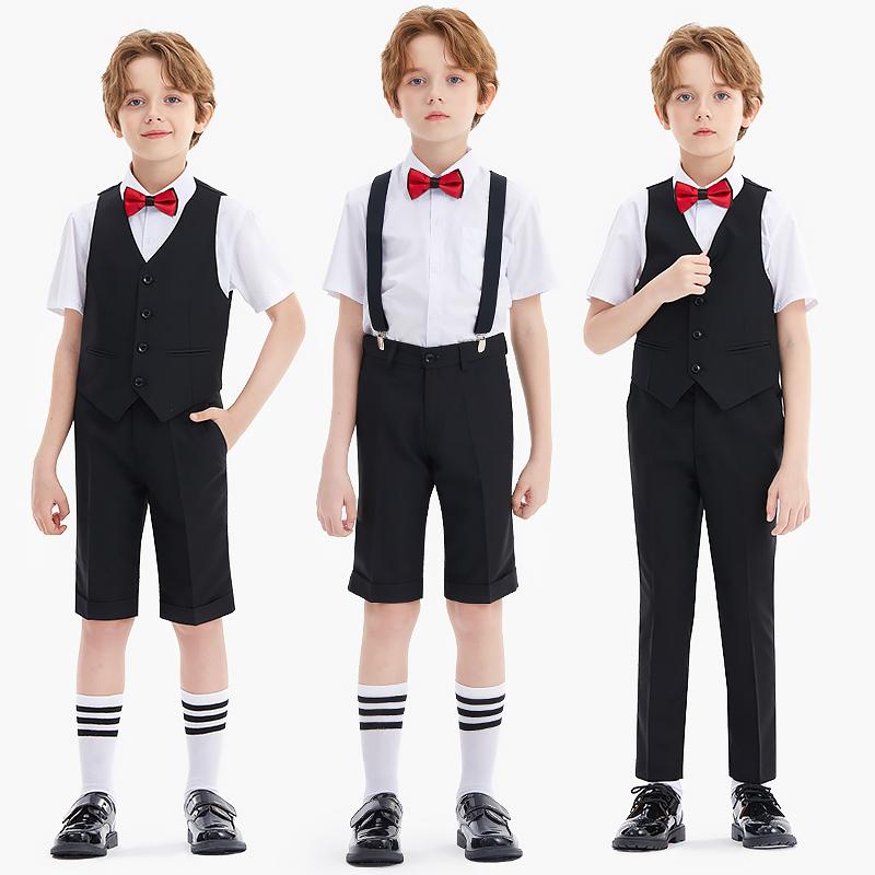 スーツ 男の子 キッズ フォーマル セットアップ 礼服 ピアノ発表会 結婚式 フラワーボーイ 司会 舞台 ステージ 衣装 ポリエステル ビスコース かっこいい おしゃれ 黒 青