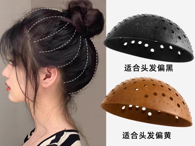 ヘアパッド レディース ボリュームアップ 盛り髪 後頭部 お団子ヘア 隠し ペタンコ髪解消 高めトップ ナチュラル ふんわり コーム シークレット 韓国 まとめ髪 通気性 絶壁対策 ブラック ブラウン