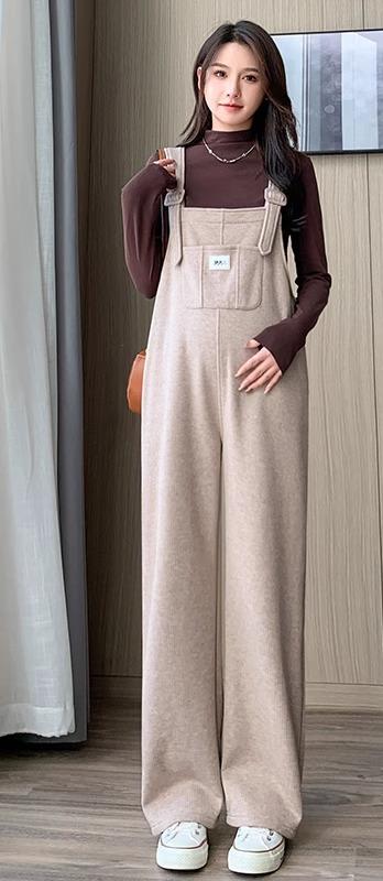 マタニティ 妊婦服 上っ張り セットアップ 厚地の外套櫂 広広としたズボン下 ゆったり 気が大きい大きさ 体型押しかぶせる 伸び伸びする 心地よい 普段使い走り ボトムス 年月 秋冬