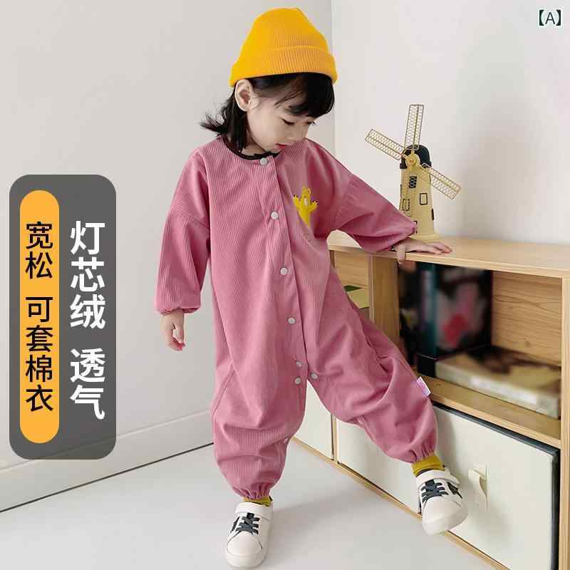 ベビー服 男の子 女の子 ロンパース カバーオール コーデュロイ 長袖 汚れ防止 外着 カジュアル 四季 オールシーズン カーキ インディゴブルー グレープパープル