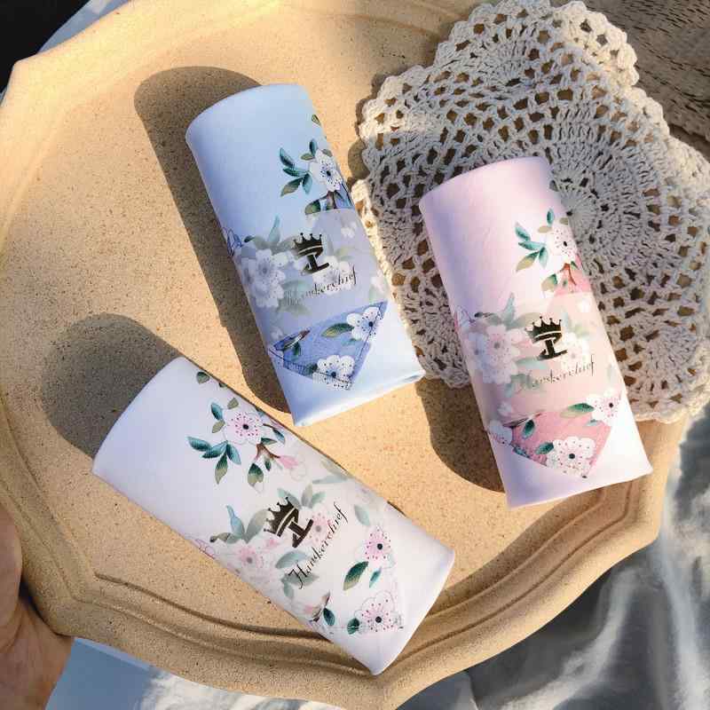 ハンカチ レディース ギフト 綿 ミニ 吸汗 結婚式 ブライダル 和風 レトロ クラシック エスニック 上品 フォーマル 普段使い 正方形 青 ピンク 白 セット