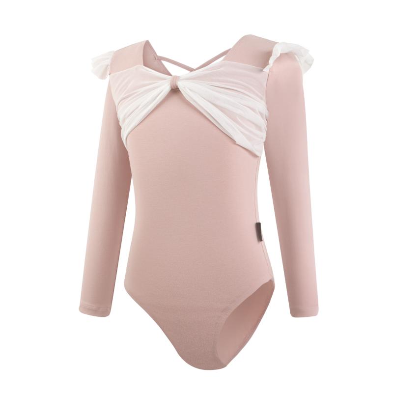 バレエウェア キッズ 女の子 秋冬 長袖 レオタード チュチュスカート セットアップ ダンス 体操服 練習着 プリンセス風 かわいい 綿 コットン バレエ用品 キュート レッスン着 ピンク パープル ブルー