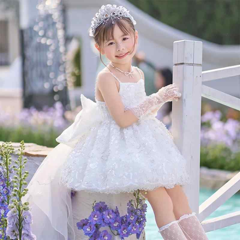 ドレス 子供 男の子 女の子 フラワーガール プリンセス 誕生日 発表会 ダンス イベント ショート 手袋 グローブ リボン アクセサリー 上品 華やか かわいい 結婚式 フォーマル 4,125円