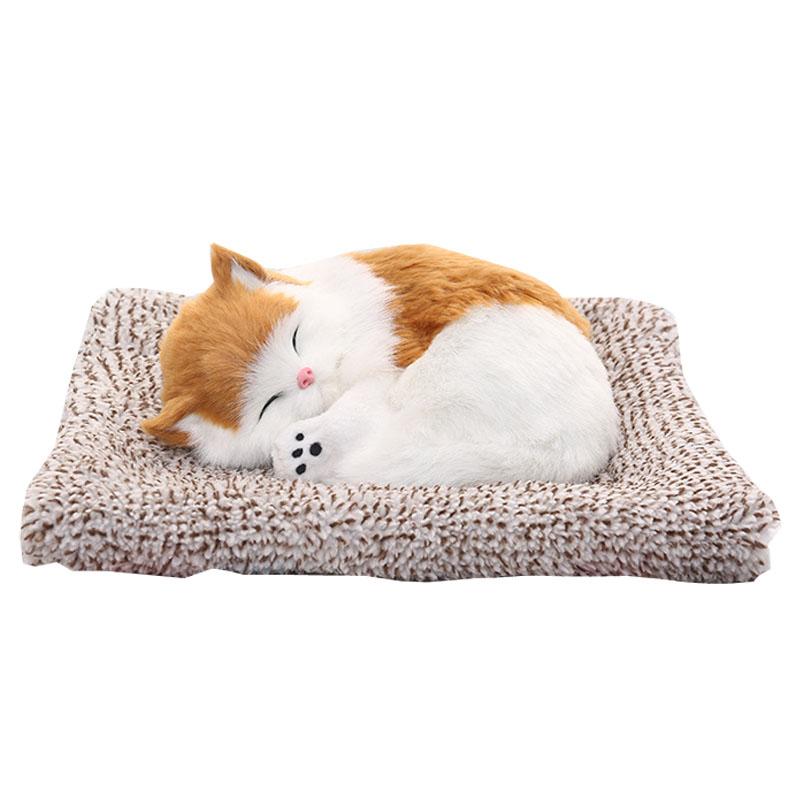 置物 かわいい キャラクター 猫 活性炭入り 消臭効果 車載 卓上 リビング 寝室 玄関 リアル フィギュア インテリア オブジェ 飾り 白 黄 花柄