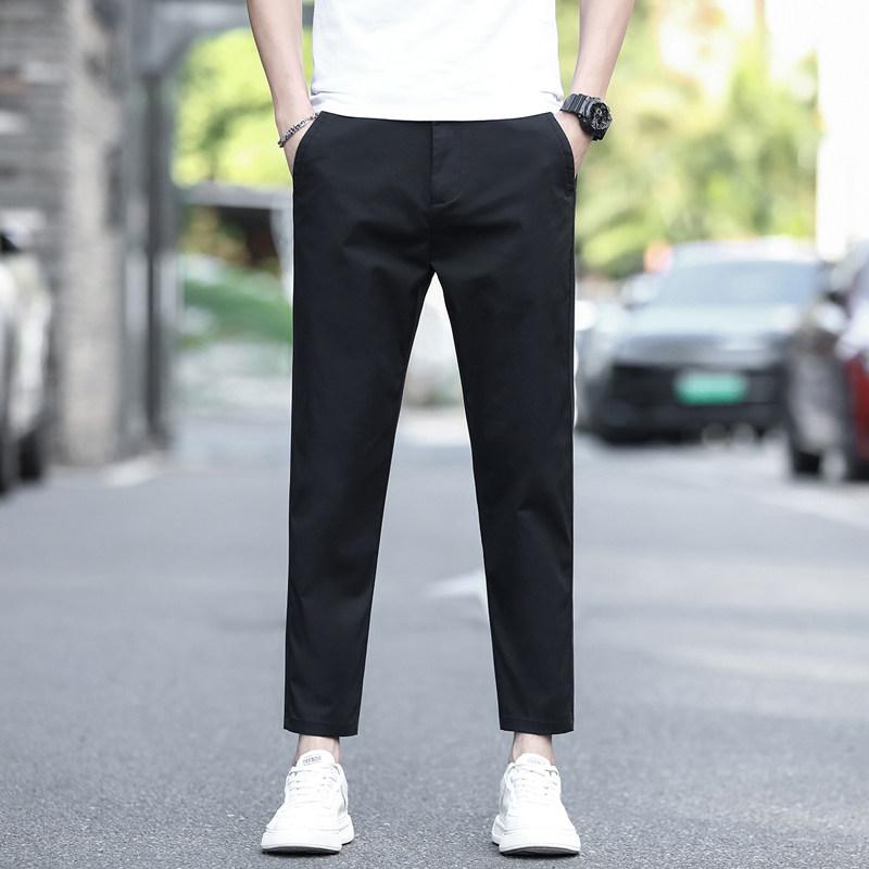 パンツ メンズ 男性用 アンクル丈 ストレート スラックス スーツパンツ カジュアル ビジネス 通勤 オフィス 普段使い 裏起毛 防シワ ストレッチ 黒 ブラック 綿 コットン ポリエステル 秋冬
