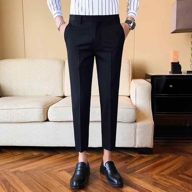 ズボン下 メンズ 成人男性用 商行為 心地よい クロップド丈 ロングズボン下 薄っぺら か細い填まる 否鉄 鉄不必要 裏起毛 伸ばすこと 綿混紡 スラックス 普段使い走り 通い 黒 灰 青