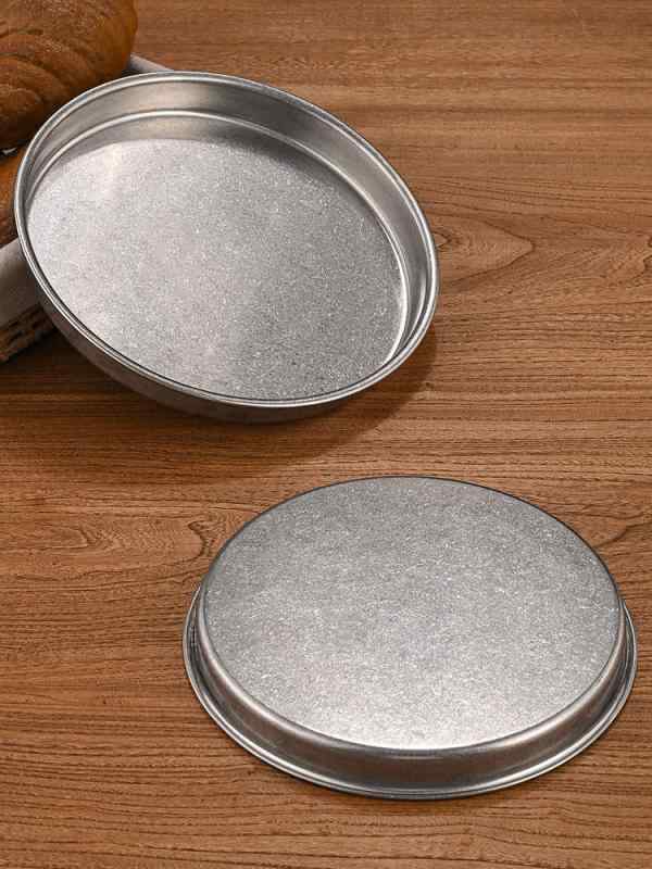プレート トレー ステンレス レトロ エイジング加工 インダストリアル風 平底 業務用 円形 デザート スイーツ ケーキ用 BBQ 浅型 マット加工 カフェ レストラン