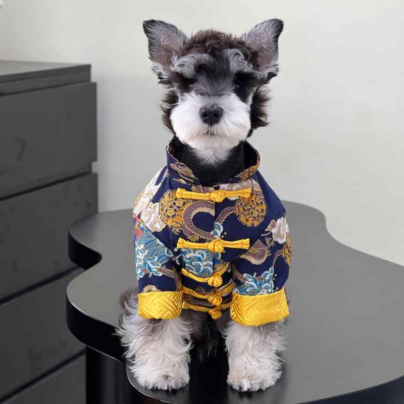 ペット用品 犬用 龍ローブ 中綿入りコート 厚手 保温 防寒着 アウター ジャケット 小型犬 中型犬 大型犬 シュナウザー ゴールデンレトリバー ラブラドール お正月 新年 縁起物 記念撮影 晴れ着 和風 中国風 レトロ 5,364円