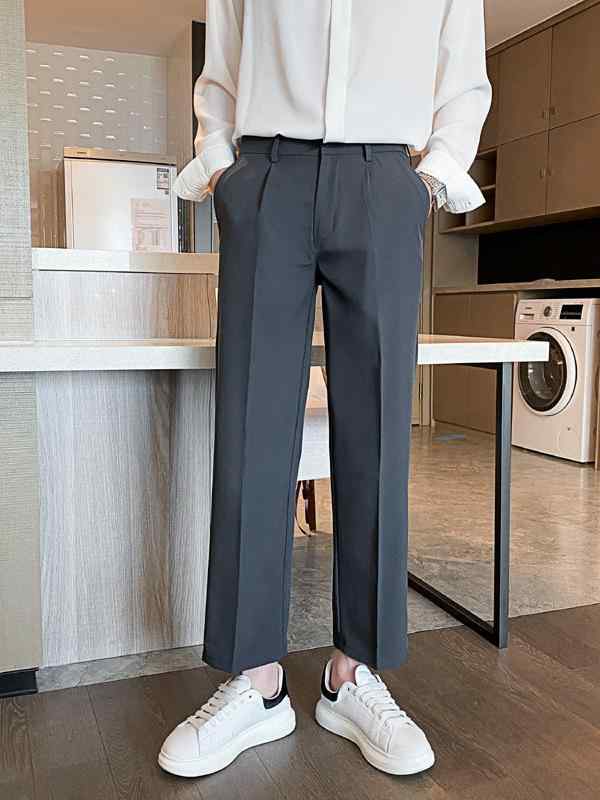 スラックス メンズ テーパードパンツ 裏起毛 九分丈 保温 防寒 厚手 ドレープ ゆったり 秋冬 センタープレス 形状記憶 ノーアイロン ストレッチ 耐摩耗 洗濯機 高級感 ビジネス 通勤 普段使い ブラック グレー ベージュ