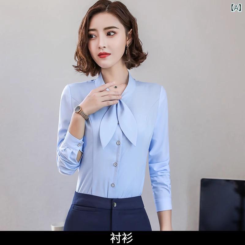 セットアップ レディース 秋冬 事務服 ユニフォーム 通勤 シャツ ブラウス ベスト スカート 膝丈 パンツ 上品 高級感 ポリエステル きれいめ 長袖 フォーマル ストレッチ 防シワ 快適 美脚 着痩せ ブラック ネイビー グレー