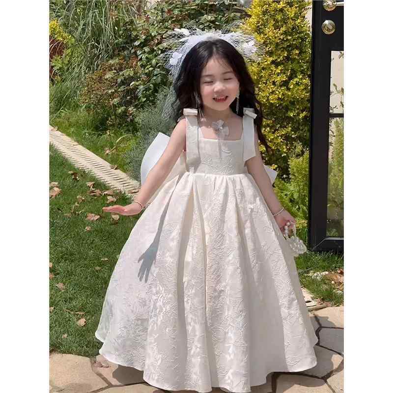 御召しもの うしろ帯 キッズ 衣装 御姫様 御姫様 白いこと キャミソール ノースリーブ 春夏 告げ知らせる会 華燭の典 寄りあい 赤ちゃん服 可愛らしい チュール 筋目 飛び切り感 清楚 窈窕たる 晴れ晴れしい ポリエステル ふんわり 太陽面爆発
