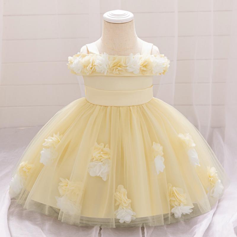 ドレス 女の子 ワンピース 子供服 キッズ 春夏 チュール プリンセス お姫様 発表会 結婚式 お呼ばれ フォーマル リボン 刺繍 アップリケ フレア ふんわり かわいい パープル シャンパン ブルー コットン 綿混
