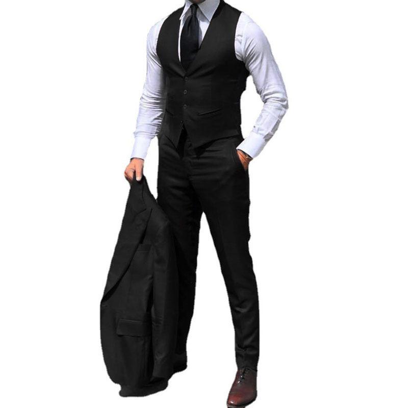 スーツ メンズ 男性用 セットアップ 礼服 立ち襟 スタンドカラー マオカラー シングル 1つボタン スリム フィット 麻混 リネンブレンド アセテート オールシーズン オールシーズン 高級感 結婚式 披露宴 ビジネス 黒 白 紺