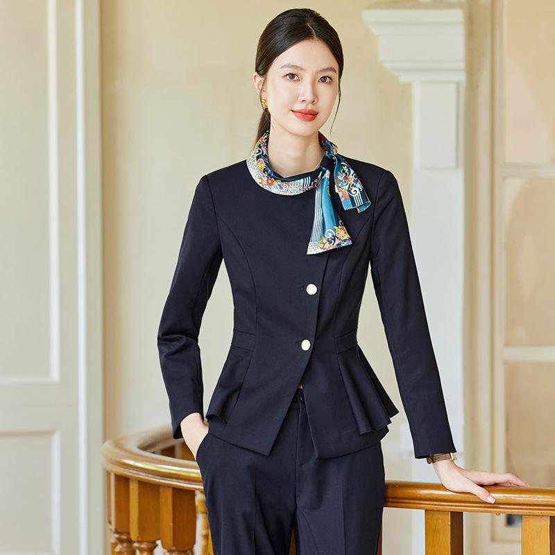 セットアップ レディース 長袖 テーラードジャケット ロングパンツ タイトスカート スーツ 事務服 通勤 オフィス 秋冬 ポリエステル きれいめ 上品 高級感 大きいサイズ 無地 美シルエット ネイビー グレー