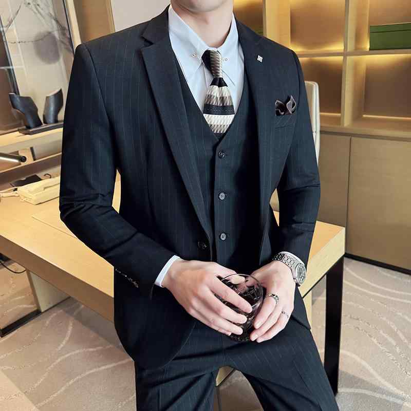 セットアップ メンズ 男性用 紳士服 大きいサイズ スリム テーラードジャケット シングル ノッチドラペル ビジネス 通勤 普段使い 高級感 ポリエステル 混紡 カジュアル 春夏 ブルー ブラック グレー|フロントップ店