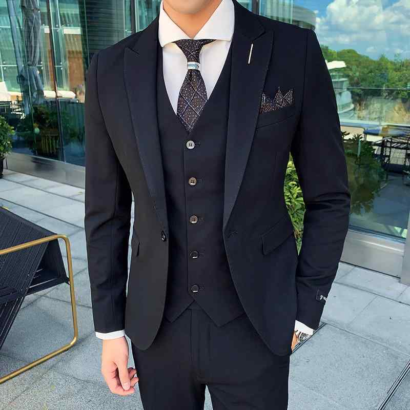 スーツ メンズ セットアップ 男性用 秋冬 スリム 細身 ビジネス 通勤 結婚式 テーラードジャケット 礼服 フォーマル 高級感 ノッチドラペル ボタン ビスコース レーヨン ブラック ライトグレー チャコール｜フロントップ店