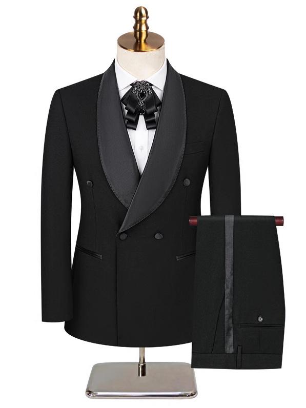 スーツ メンズ タキシード スリーピース セットアップ 礼服 ジャガード ショールカラー 結婚式 披露宴 新郎 パーティー フォーマル アセテート繊維 スリム 大きいサイズ オールシーズン ボタン 白 黒 30代 紳士 高級感｜フロントップ店