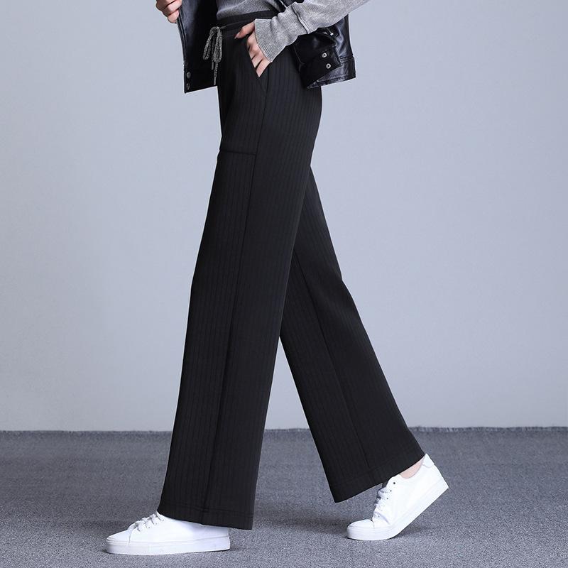 ワイドパンツ レディース 大きいサイズ ボトムス ズボン ハイウエスト 落ち感 モダール 50代 ゆったり 部屋着 秋冬 厚手 黒 通勤 普段使い エレガント 上品 高級感 無地 暖かい 防寒 シンプル 体型カバー