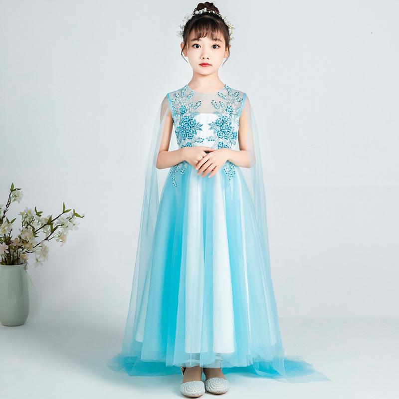 唐装 女の子 漢服 民族衣装 中華服 ドレス ワンピース 子供服 キッズ 秋冬 ロング丈 長袖 水袖 中国風 刺繍 花柄 かわいい 発表会 演奏会 舞台 衣装 イベント フォーマル 七五三 お正月 記念写真 ポリエステル 画像