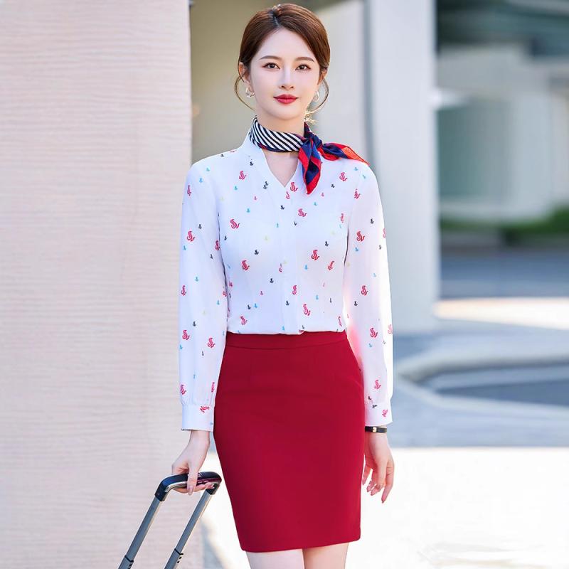 セットアップ レディース スーツ ベスト シャツ スカート パンツ 事務服 接客 通勤 制服 春夏 ポリエステル 伸縮性 エレガント きれいめ フォーマル キャビンアテンダント 受付 美容師 ホワイト レッド ブルー
