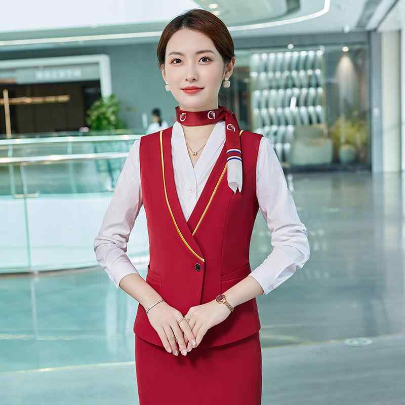 セットアップ レディース ベスト パンツ スカート シャツ 事務服 接客 オフィス 美容師 秋冬 仕事着 フォーマル ポリエステル ストレッチ 高級感 洗える ブラック ブルー レッド 大きいサイズ 4,616円