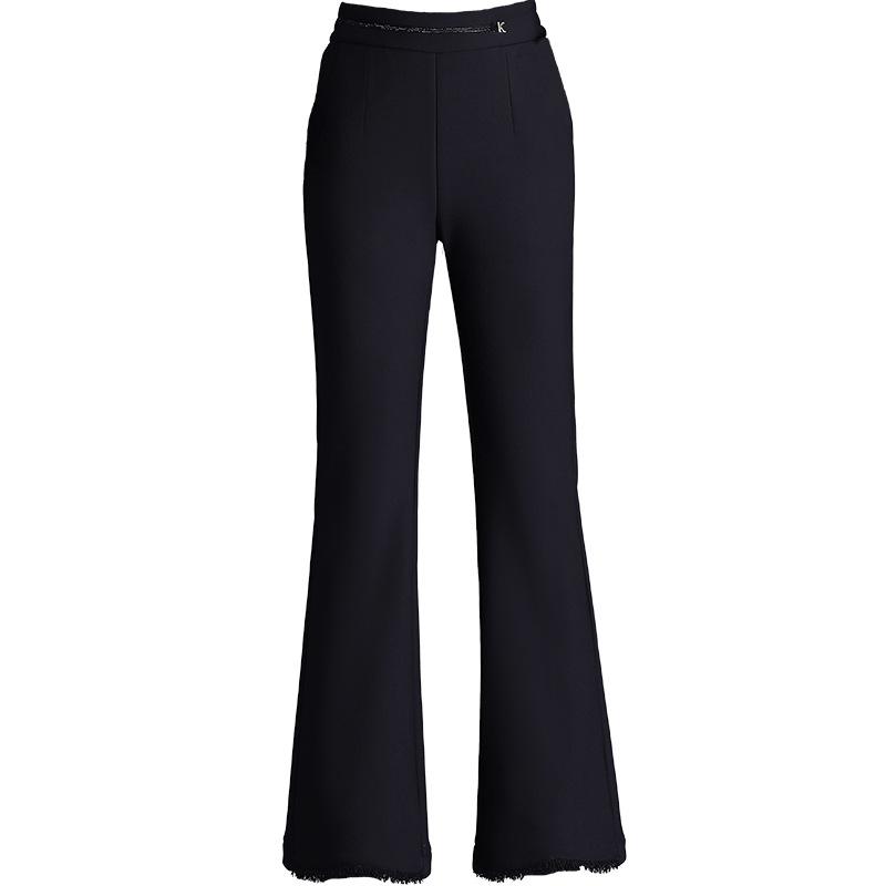 フレアパンツ レディース 裏起毛 厚手 秋冬 ハイウエスト スリム 黒 ラッパズボン ベルボトム スラックス ビジネス オフィス 通勤 きれいめ 上品 大人 カジュアル 切り替え ストレッチ ポリエステル 暖かい 防寒 防風