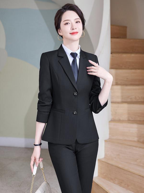 スーツ レディース セットアップ パンツ スカート 上下セット 事務服 ジャケット 長袖 秋冬 面接 オフィス フォーマル 通勤 ビジネス リクルート ストレッチ ポリエステル エレガント 上品 ネイビー ブラック グレー 大きいサイズ