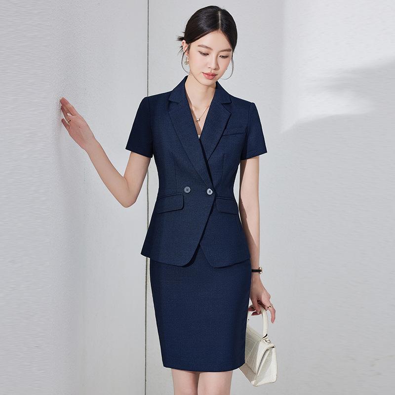 セットアップ レディース 半袖 テーラードジャケット スカート 春夏 ウエストシェイプ 着痩せ 事務 制服 通勤 クロップドパンツ ビジネス オフィス エレガント きれいめ 高級感 ストレッチ ネイビー ブラック