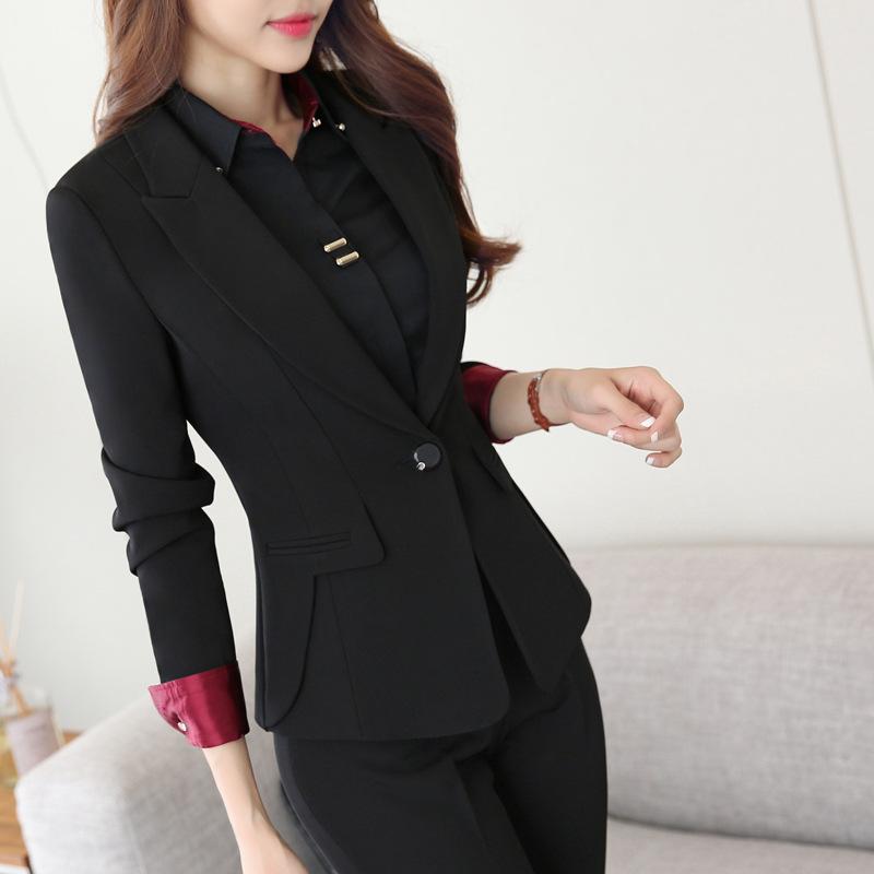 パンツスーツ レディース セットアップ 秋冬 長袖 テーラードジャケット スラックス タイトスカート 制服 ビジネス フォーマル 面接 営業 通勤 リクルート 就活 オフィス ポリエステル 伸縮性 ブラック 無地 シンプル ベーシック