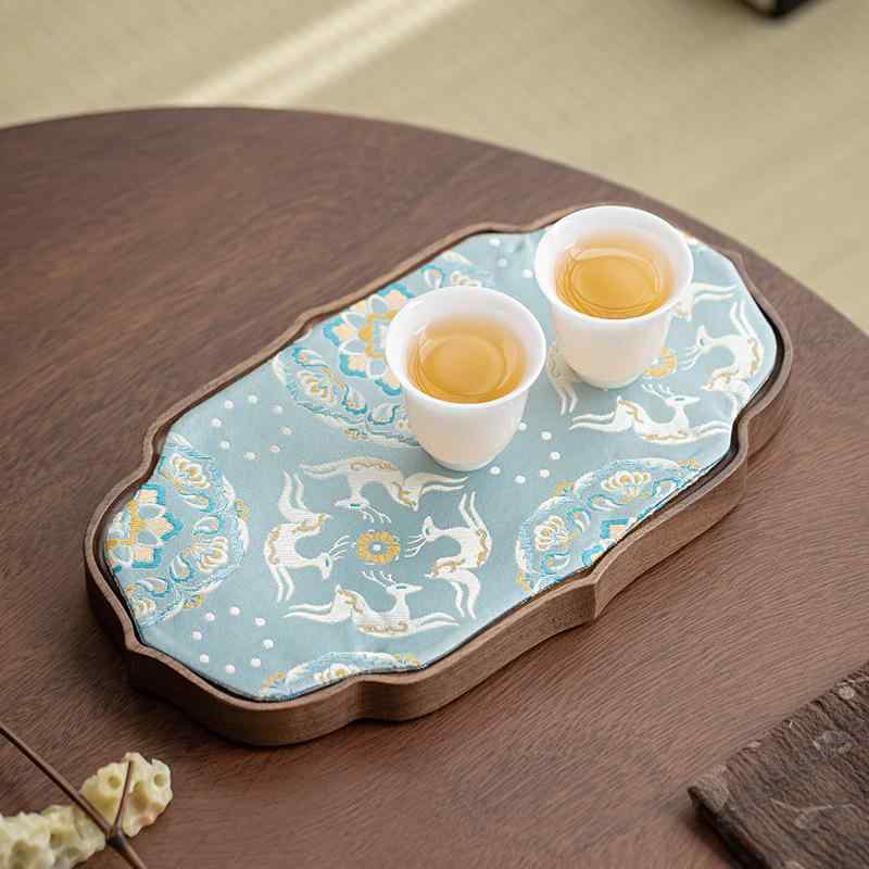 茶盤 ウォールナット 天然木 蓮の花びら 壺承 乾泡台 和モダン ポットスタンド ホルダー コースター ティーマット ソーサー 道具 器 雑貨 アクセサリー レトロ ヴィンテージ風 おしゃれ 高級感 卓上 インテリア 小物 キッチン用品 仕上げ