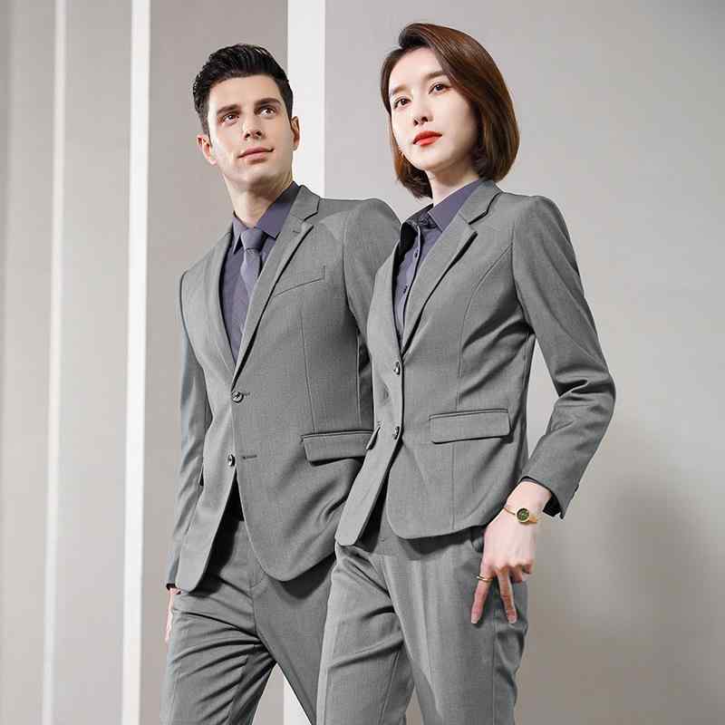 背広 メンズ レディース 秋冬 セットアップ 上下仕掛ける 商行為 フォーマル 事務服 事務所お召しもの 御役目着 制服 窈窕たる 御前上等感 かっこ良い 燕尾服 通い 拝謁 就活 冠婚葬祭 上衣 ズボン下 黒 薄墨色 米国海軍 スーツ・セットアップ-レディースファッション