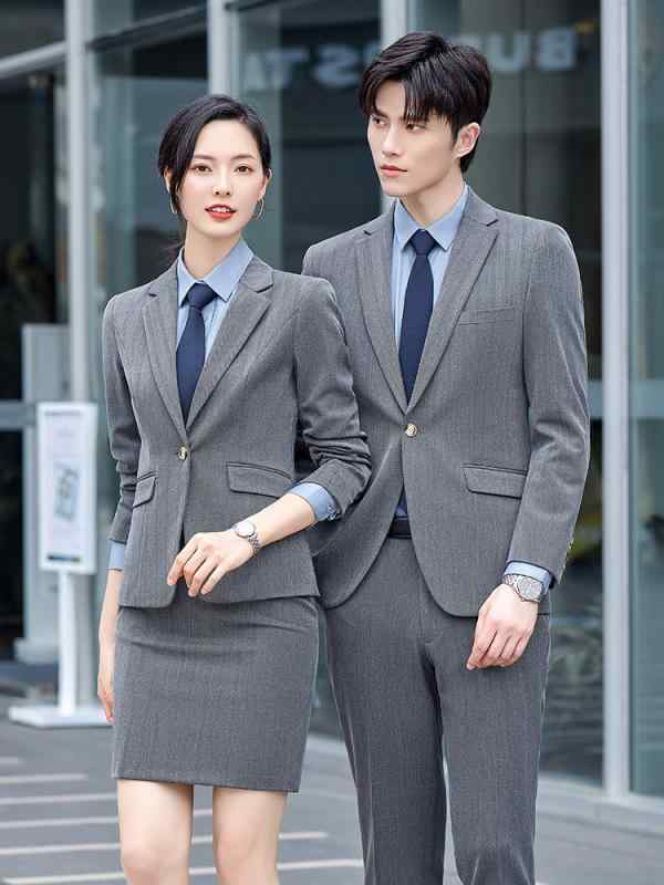 セットアップ メンズ レディース 秋冬 スーツ 上下セット ジャケット パンツスーツ スカートスーツ 事務服 制服 高級感 ビジネス 通勤 オフィス 接客 ホテル 作業服 ポリエステル 上品 エレガント 無地 グレー ブラック ベージュ｜フロントップ店