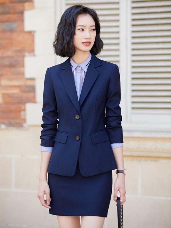 セットアップ レディース スーツ 春秋 ビジネス 通勤 受付 ネイビー ブラック テーラードジャケット パンツ 事務服 制服 オフィス フォーマル 長袖 タイトスカート 30代 ポリエステル レーヨン エレガント 清潔感 清楚